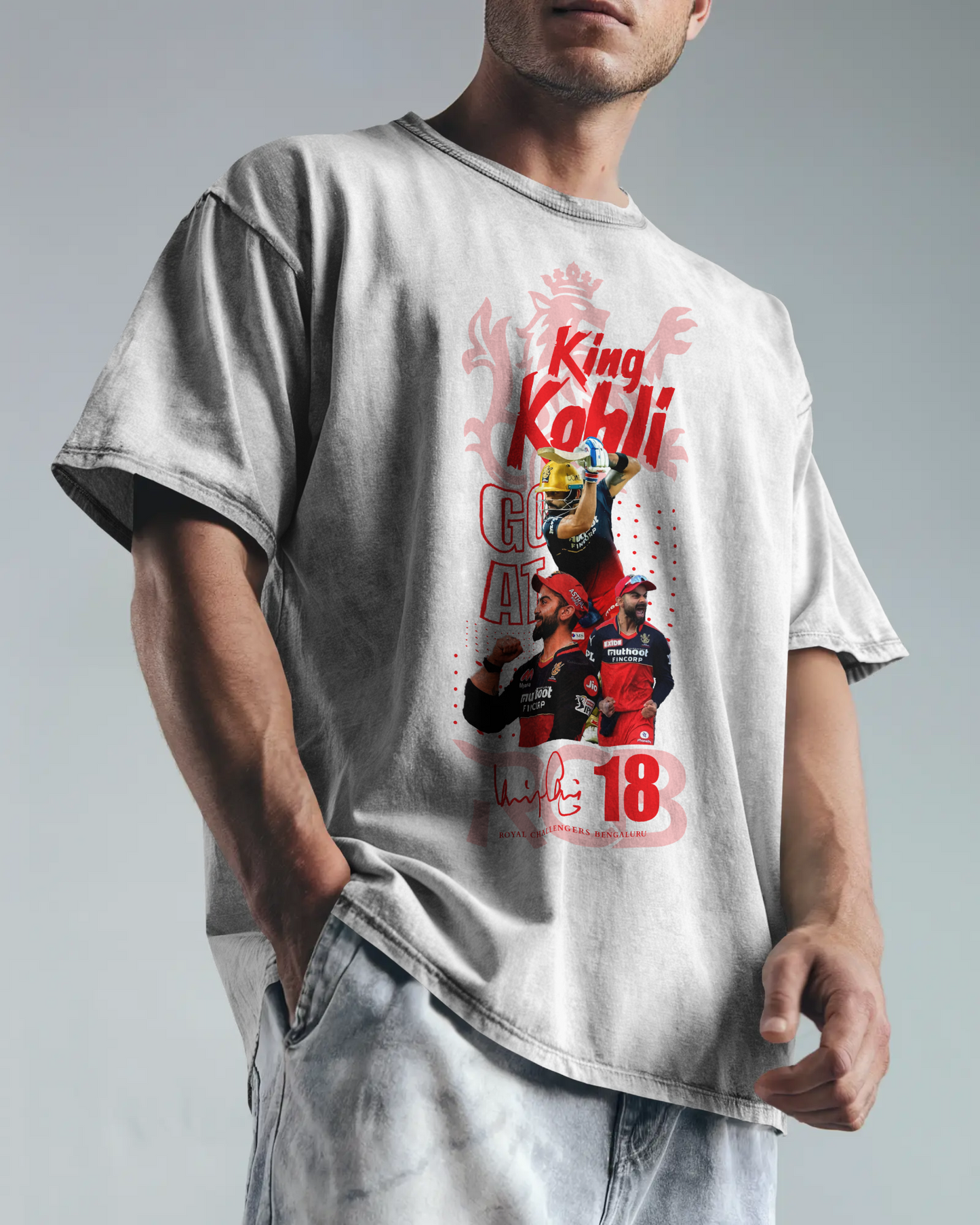 Premium RCB King Kohli Oversized T-shirt | Limited Edition