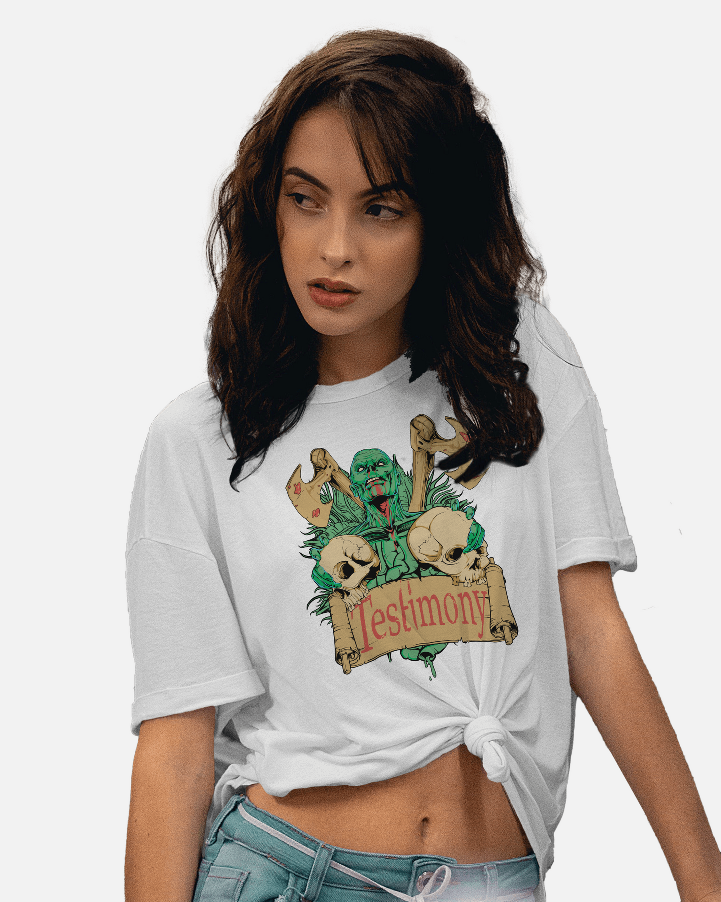 Premium Skull Hot Rod Graphic White T-shirt | Limited Edition